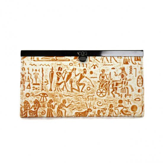 Coach Egyptian Wall Painting Large Khaki Wallets EDY